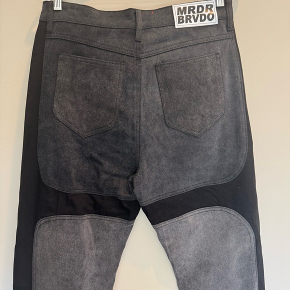 Who Decides War Men’s Signature Upcycled Denim Patchwork Jeans, Size 32 - Picture 4 of 8